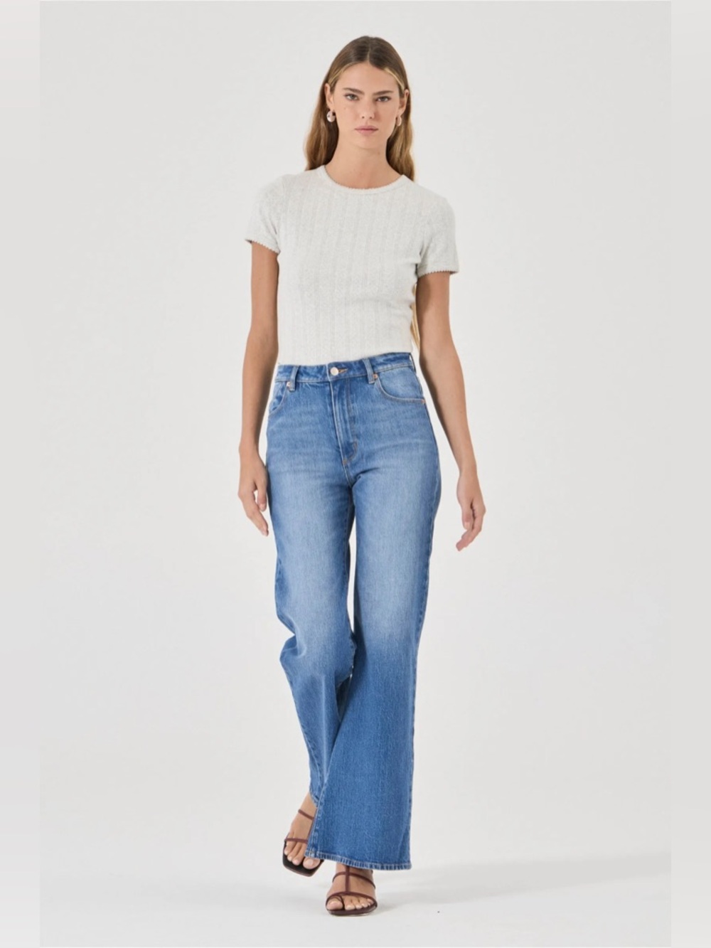 Rolla’s Eastcoast High Rise Flare Jeans in Blue 29